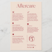 Blush Pink Service Aftercare Skincare Flyer (Voorkant)