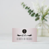 Blush Pink Shimmer Wimpers Customer Loyalty Kaart (Staand voorkant)