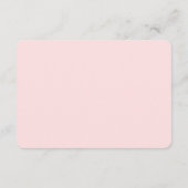 Blush Pink Simple Calligraphy Weddenschap Wishing  Informatiekaartje (Achterkant)