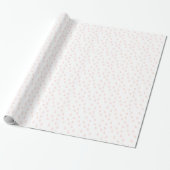 Blush Pink Simple Modern Raindrops Patroon Cadeaupapier (Uitgerold)