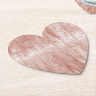 Blush Pink Snake Print Kartonnen Onderzetters