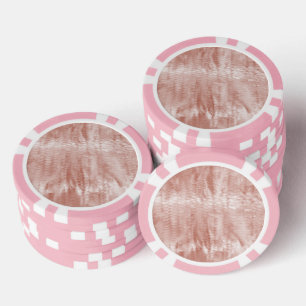 Blush Pink Snake Print Poker Chips