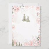 Blush Pink Snow in Love Snowflake Bridal Shower Kaart (Achterkant)
