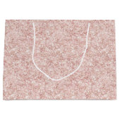 Blush Pink Sparkle Glitter Birthday Groot Cadeauzakje (Voorkant)