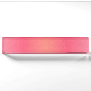 Blush Pink Sparkle Gradient Desk Nameplate Naambordje