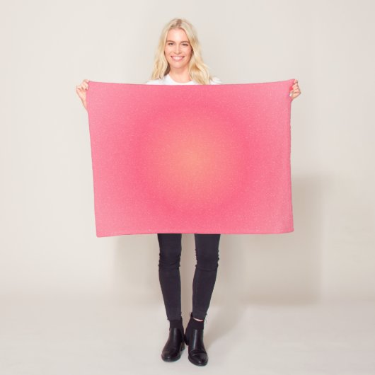 Blush Pink Sparkle Gradient Fleece Deken (In situ)