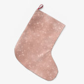Blush Pink Sparkle Grote Kerstsok (Voorkant (Hangend))