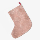 Blush Pink Sparkle Grote Kerstsok (Achterkant (Hangend))