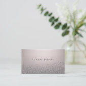 Blush Pink Sparkly Glitter Party Event Planner Visitekaartje (Staand voorkant)