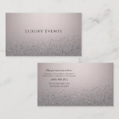 Blush Pink Sparkly Glitter Party Event Planner Visitekaartje (Voorkant / Achterkant)