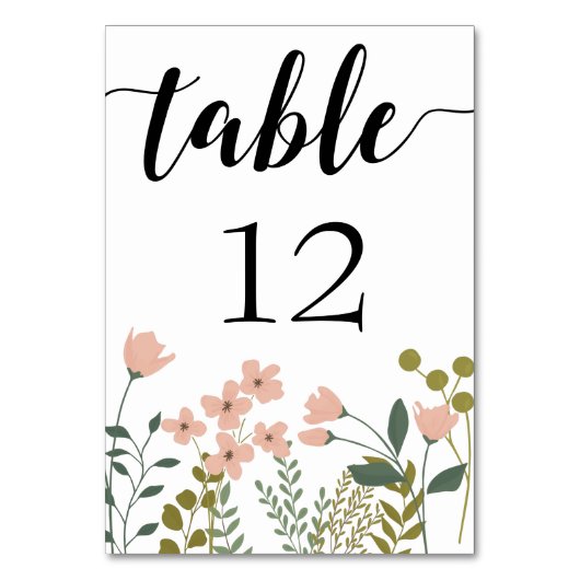 Blush Pink Spring Floral Wedding Kaart (Voorkant)