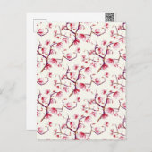 Blush Pink Spring Rustic Bohemian Floral Feestdagenkaart (Voorkant / Achterkant)