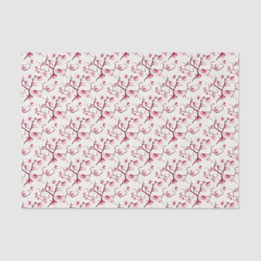 Blush Pink Spring Rustic Bohemian Floral Tissuepapier (Voorkant)