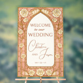 Blush Pink Stained Glass Floral Wedding Welcome  (Neutre)