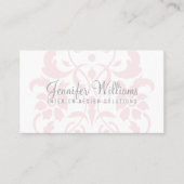 Blush Pink Subtle Damask Visitekaartje (Voorkant)