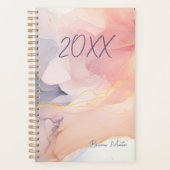 Blush Pink Swirl | Aangepaste naam Vrouwen Planner (Voorkant)