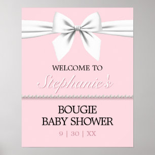 Blush Pink Tiffany Baby shower Welkomstbord Poster
