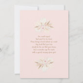 Blush Pink Tropical 1er anniversaire Invitation (Dos)