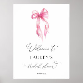 Blush Pink Tying The Knot Vrijgezellenfeest Welkom Poster