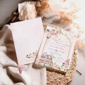 Blush Pink Une Nouvelle Invitation Baby shower Cha