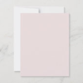 Blush Pink Vertical Stripes Moderne Receptie Kaart (Achterkant)
