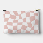 Blush Pink Warped Checkerboard Etui (Achterkant)