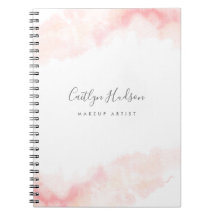 Blush Pink Watercolor Feminine Makeup artist