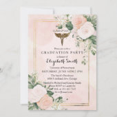 Blush Pink Watercolor Nursing Graduation Invitatio Kaart (Voorkant)