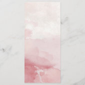 Blush Pink Watercolor Wash Wedding Menu (Achterkant)
