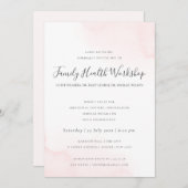 BLUSH PINK WATERVERF BRUSH STROKE WORKSHOP EVAL KAART (Voorkant / Achterkant)