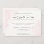 BLUSH PINK WATERVERF BRUSH STROKE WORKSHOP EVAL KAART (Voorkant / Achterkant)