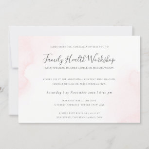 BLUSH PINK WATERVERF BRUSH STROKE WORKSHOP EVAL KAART