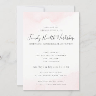 BLUSH PINK WATERVERF BRUSH STROKE WORKSHOP EVAL KAART