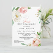 Blush Pink Waterverf Floral First Community Kaart (Staand voorkant)