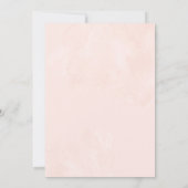 Blush Pink Waterverf Floral Peony Wedding Kaart (Achterkant)