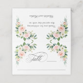 Blush Pink Waterverf Floral Wedding (Buitenkant ongevouwen)