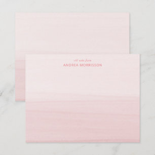 Blush Pink Waterverf Ombre Notitiekaartje