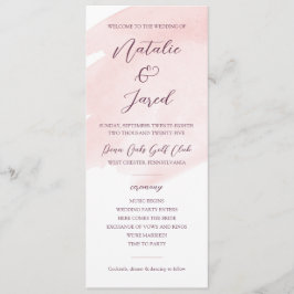 Blush Pink Waterverf Weddenschap Programma