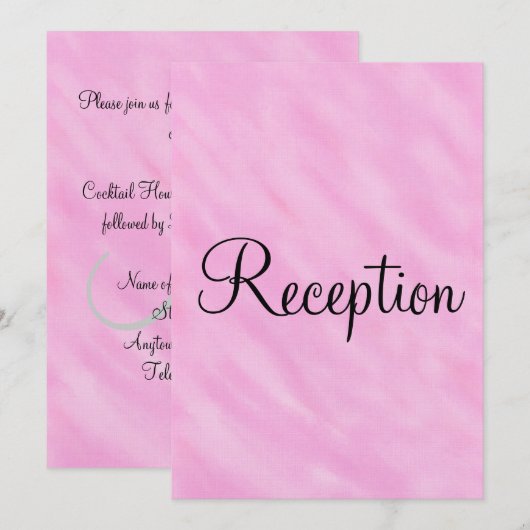 Blush Pink Waterverf Weddenschappen Afbeelding Mon Kaart (Voorkant / Achterkant)