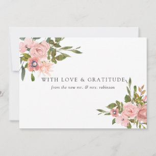 Blush Pink Weddenfloral Bedankt