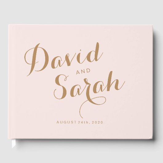 Blush Pink Wedding Gastboek Gastenboek (Voorkant)