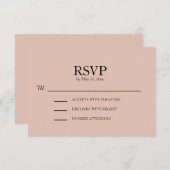 Blush Pink Wedding RSVP (Voorkant / Achterkant)