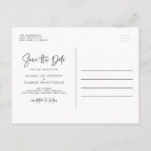 Blush Pink West Virginia Map Script Save the Date Aankondigingskaart (Achterkant)