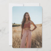 Blush Pink Whimsical Photo Graduation Faire-part (Dos)