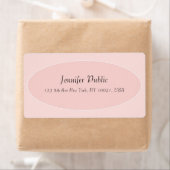 Blush Pink White Elegant Modern Hand Script Trendy Etiket (Insitu)