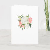 Blush Pink White Floral Wedding Booklet Programma (Achterkant)