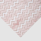 Blush Pink White Glam Glitter Zig Zag Tissuepapier (Detail)