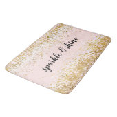 Blush Pink White Gold Confetti Sparkle Badmat (Gekanteld)