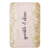 Blush Pink White Gold Confetti Sparkle Badmat (Voorkant Verticaal)
