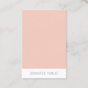Blush Pink White Modern Elegant Simple Sjabloon Visitekaartje